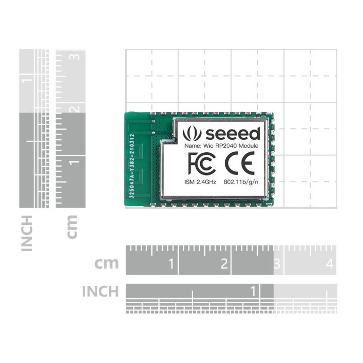 Dimensions du module Wio RP2040 102991556