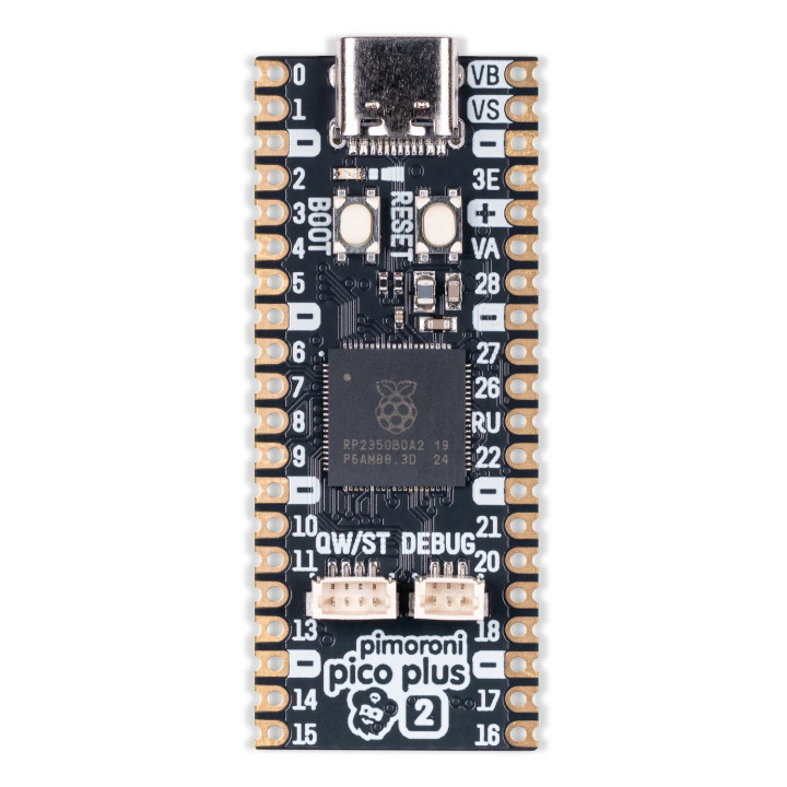 Vue de dessus du module Pimoroni Pico Plus 2