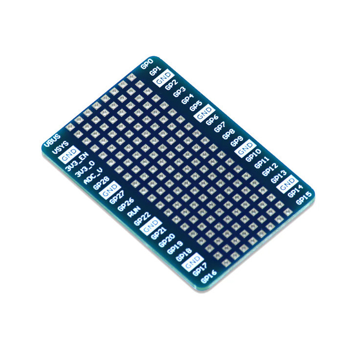 Vue de dessous de la platine Pico Zero pour Raspberry Pi Pico