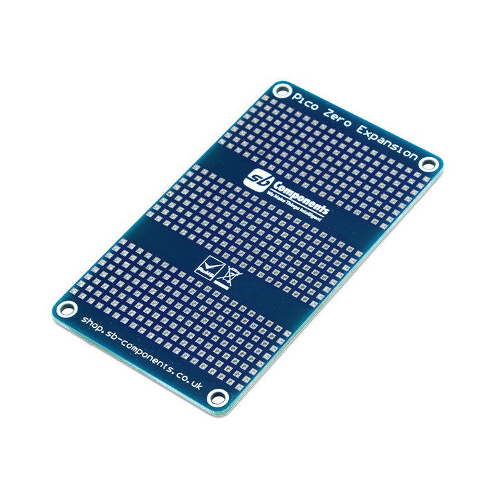 Vue de côté de la carte d'extension ZERO pour Raspberry Pi Pico