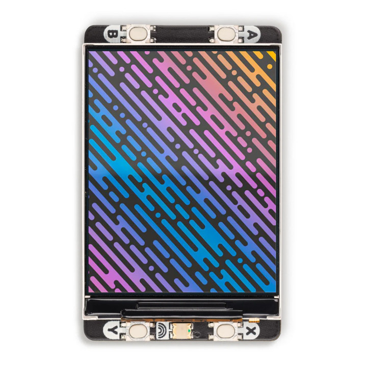 Vu de dessus de l'afficheur LCD IPS 2" Pimoroni PIM580 pour Raspberry Pi Pico