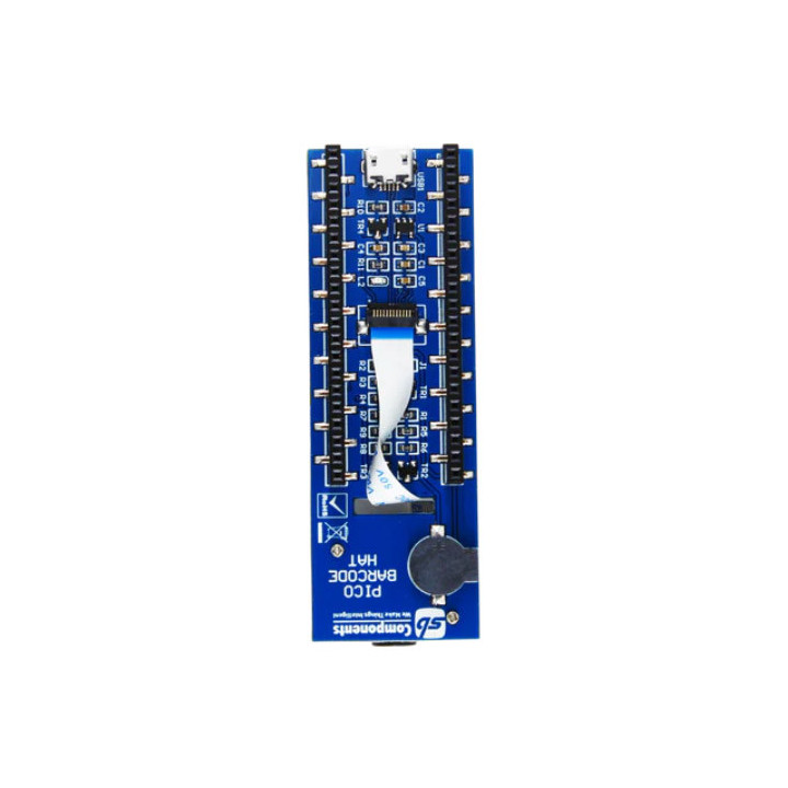 Vue arrière du lecteur de code-barres pour Raspberry Pi Pico