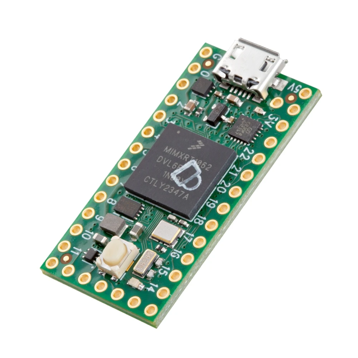 Carte Teensy 4.0 verrouillable (sans connecteur) vue de côté
