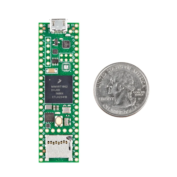 Détail du module Teensy 4.1 NE ( version sans Ethernet , ni connecteur)