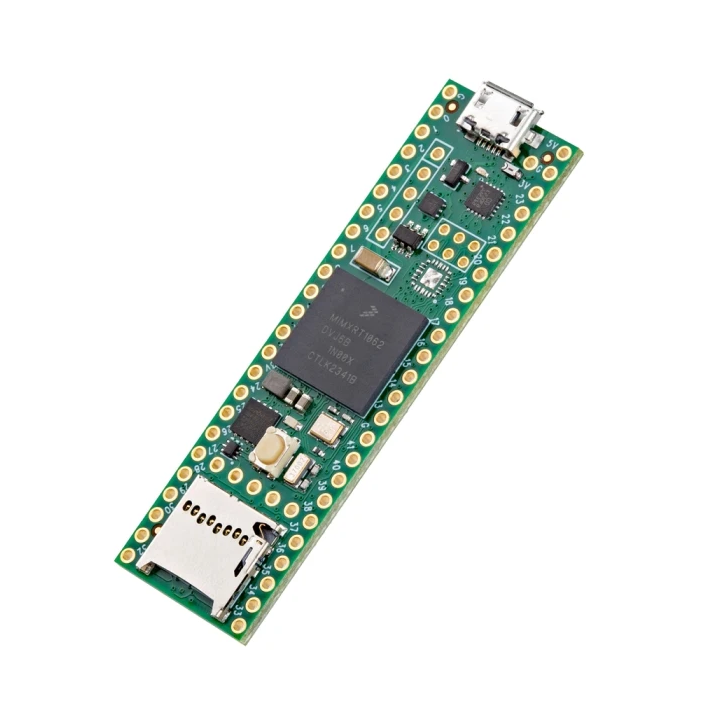 Vue de côté du module Teensy 4.1 NE ( version sans Ethernet , ni connecteur)