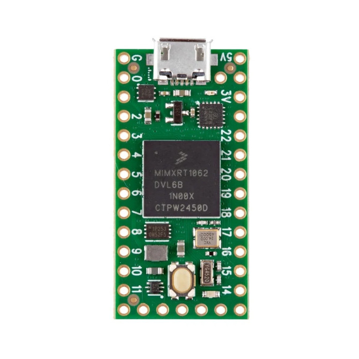 Vue de dessus du module Teensy 4.0 (version sans connecteur)