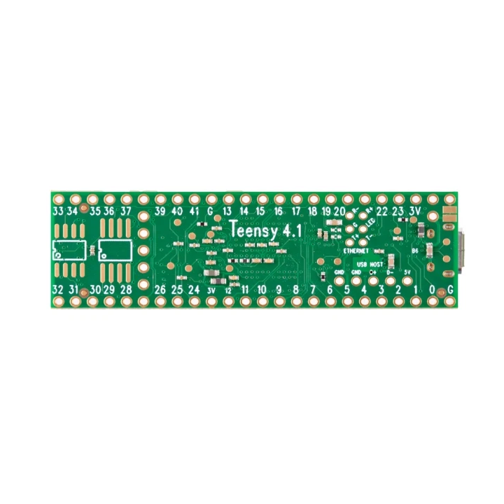 Vue arrière du Teensy 4.1 NE verrouillable (sans Ethernet, ni connecteur)