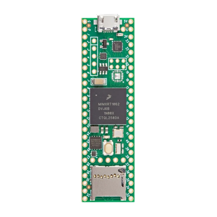 Vue du dessus du Teensy 4.1 NE verrouillable (sans Ethernet, ni connecteur)