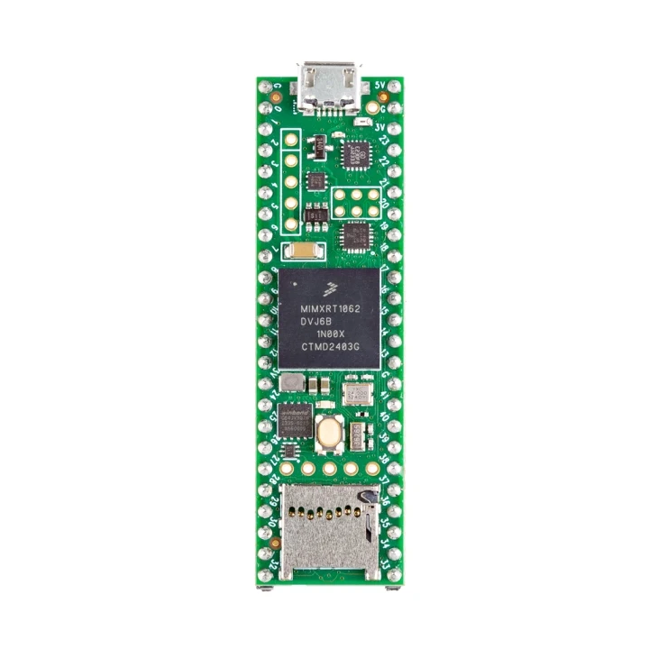 Vue de dessus du Teensy 4.1 (avec Ethernet  et connecteur)