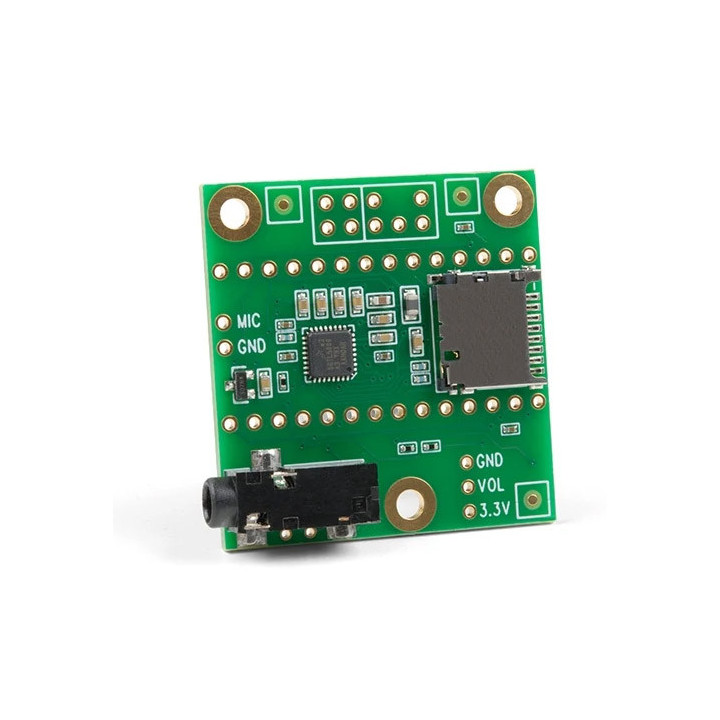 Face avant de la platine Adaptateur Audio pour Teensy 4