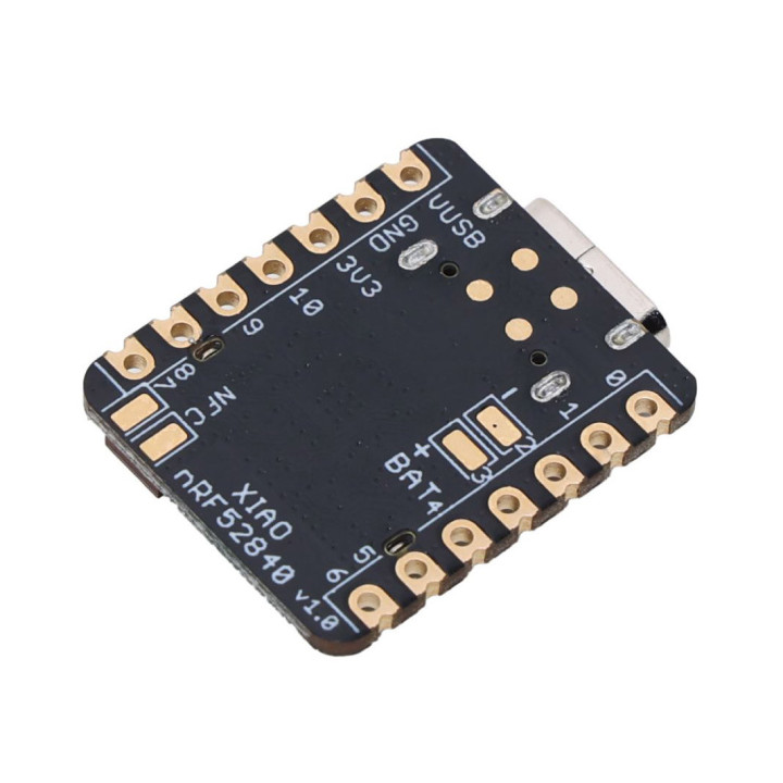 Vue de côté arrière de la carte Seeed Studio 102010448 XIAO base BLE nRF52840
