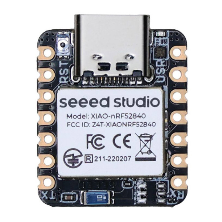 Vue de dessus de la carte Seeed Studio 102010448 XIAO base BLE nRF52840