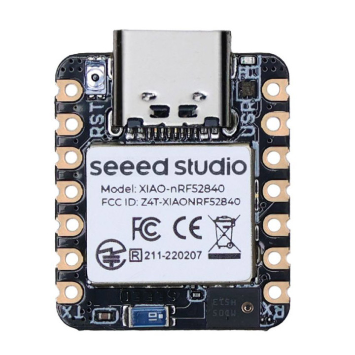 Vue de dessus de la carte Seeed Studio 102010469 XIAO BLE Sense nRF52840