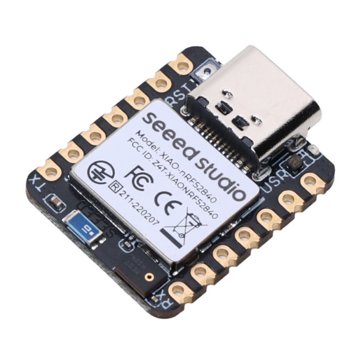 Vue de côté de la carte Seeed Studio 102010469 XIAO BLE Sense nRF52840