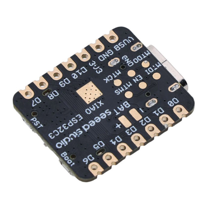Vue de dessous de coté de la carte Seeed Studio 113991054 XIAO base ESP32C3