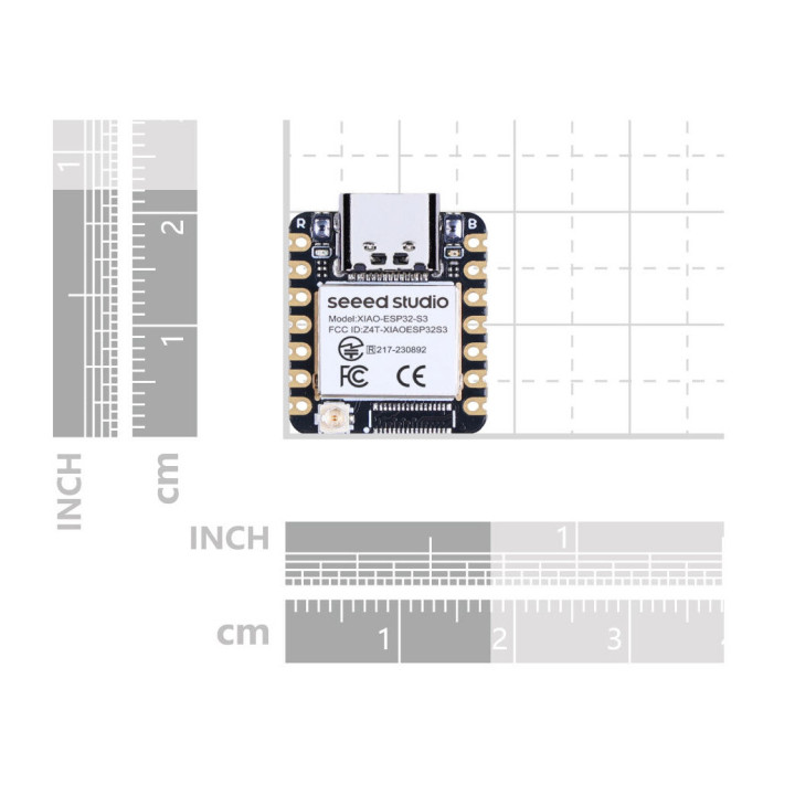 Dimensions de la carte Seeed Studio 113991114 XIAO ESP32S3