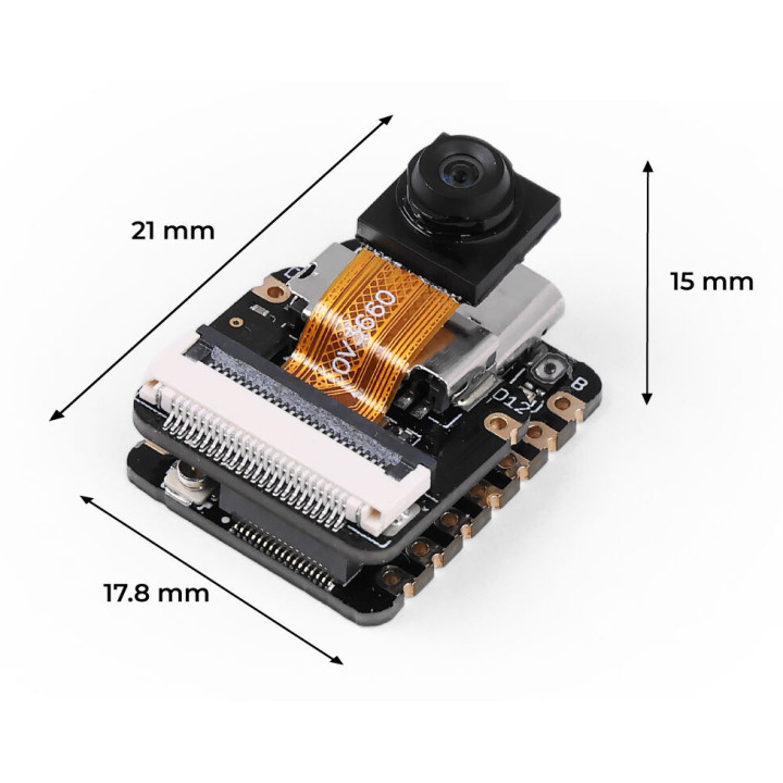 Dimensions de la  Carte Seeed Studio 113991115 XIAO ESP32S3 Sense