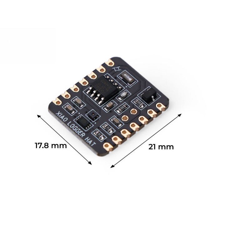 Dimensions du module Seeed Studio 114993446 HAT Logger pour XIAO