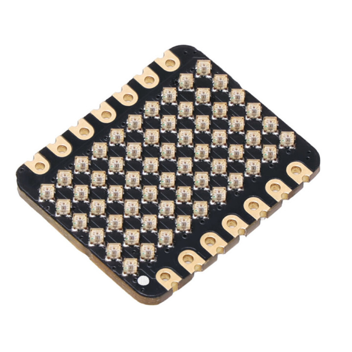 Vue de côté de la matrice 6 x 10 leds RVB Seeed Studio 104030107 pour XIAO