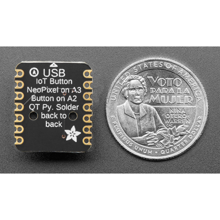 Vue arrière du Bouton poussoir Adafruit 5666 avec led pour XIAO