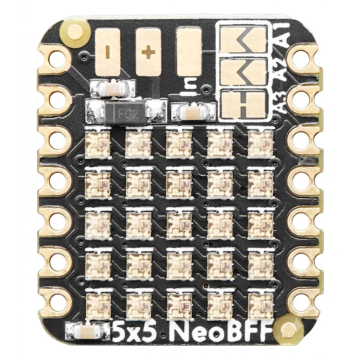 Vue de dessus de la matrice à leds 5 x 5 Adafruit 5646 NeoPixel pour XIAO