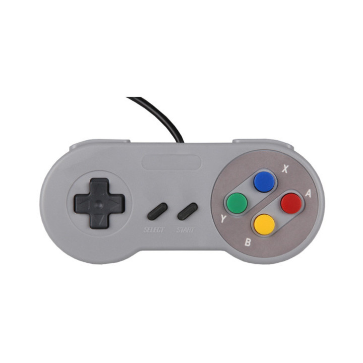 Gros plan du Gamepad USB avec 6 boutons type rétrogaming