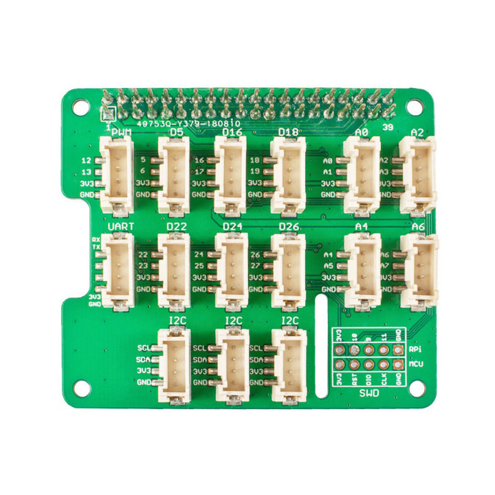 Vue de dessus de la platine Grove Base Hat pour Raspberry 103030275