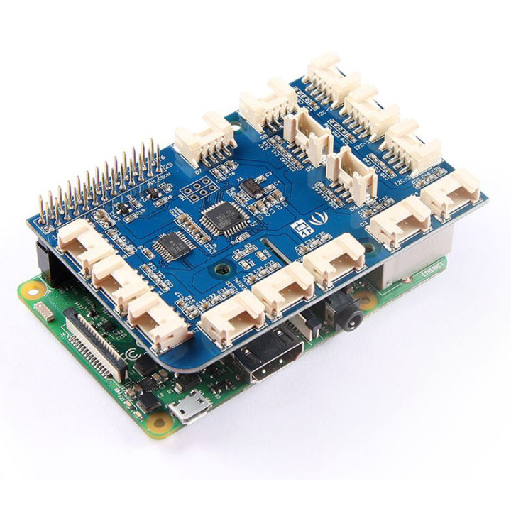 Exemple d'utilisation de la platine d'interface Grove Pi+ avec une carte Raspberry