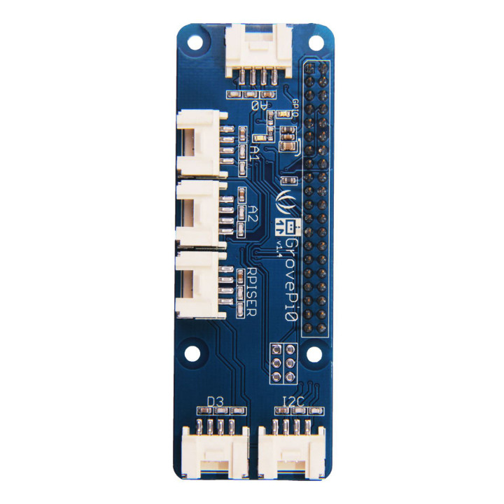 Vue de dessus de la platine d'interface Grove Pi Zero 114020001