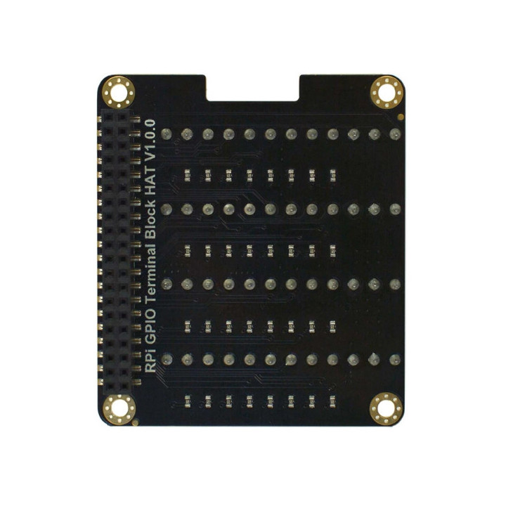 Vue arrière du module HAT borniers à vis pour Raspberry Pi