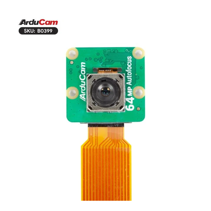 Vue de face de la caméra Autofocus 64 Mpx B0399 pour Raspberry Pi