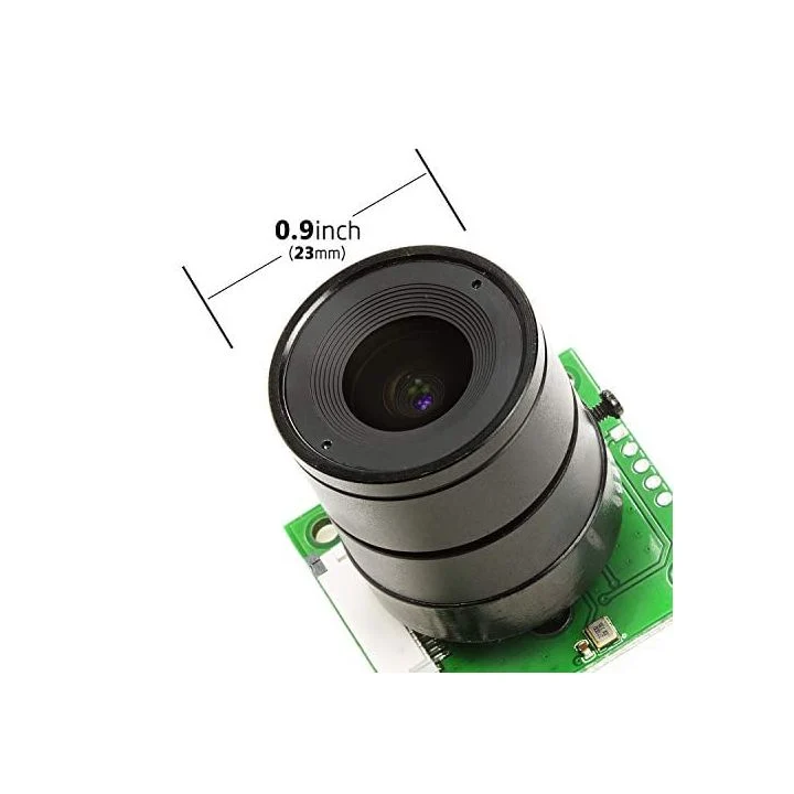 Détail de l'objectif de la ccaméra couleur 5 MP ArduCAM OV5647 à monture CS - B0032