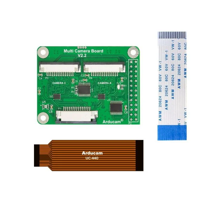 Vue de l'Adaptateur ArduCam multi caméra pour Raspberry