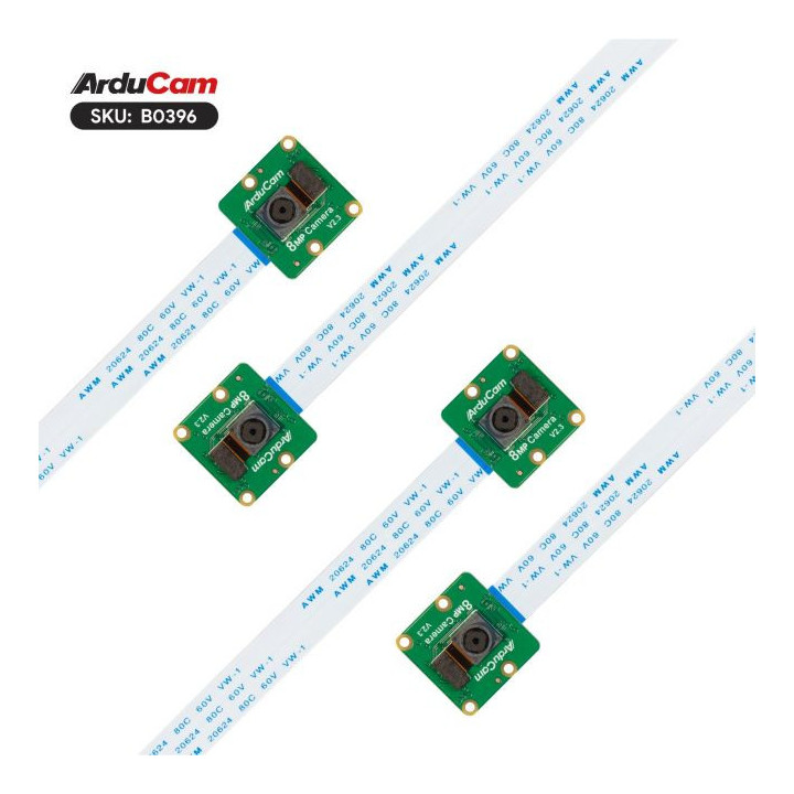 Les 4 caméras du Kit Arducam