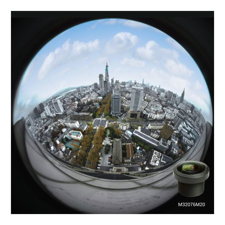 Vision gand angle avec objectif 0.76mm M32076M20 pour caméra ArduCAM