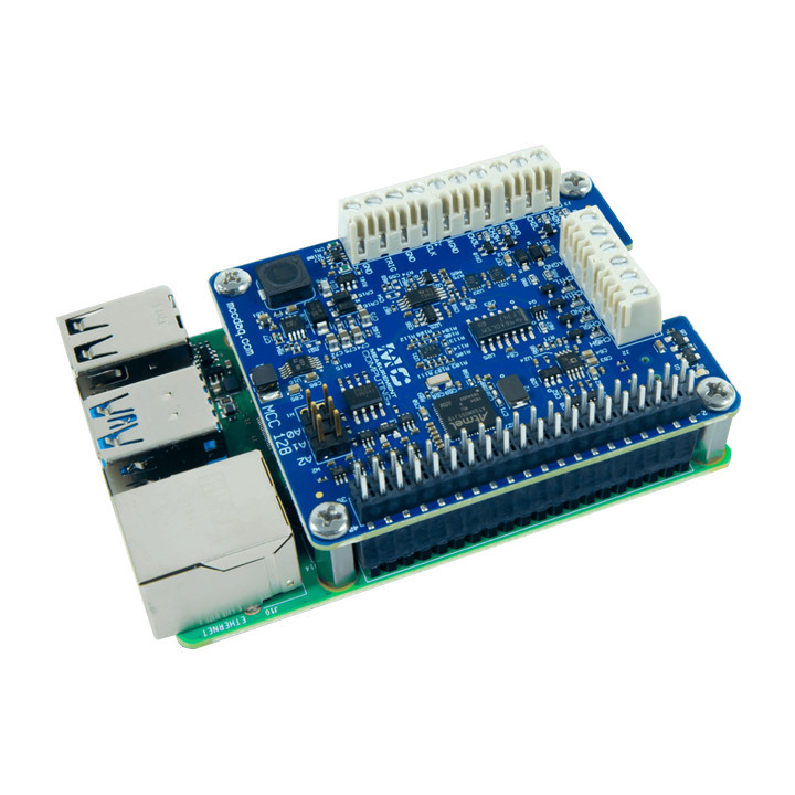 Exemple d'utilisation de la platine DAQ HAT MCC 128 - Mesure de tension