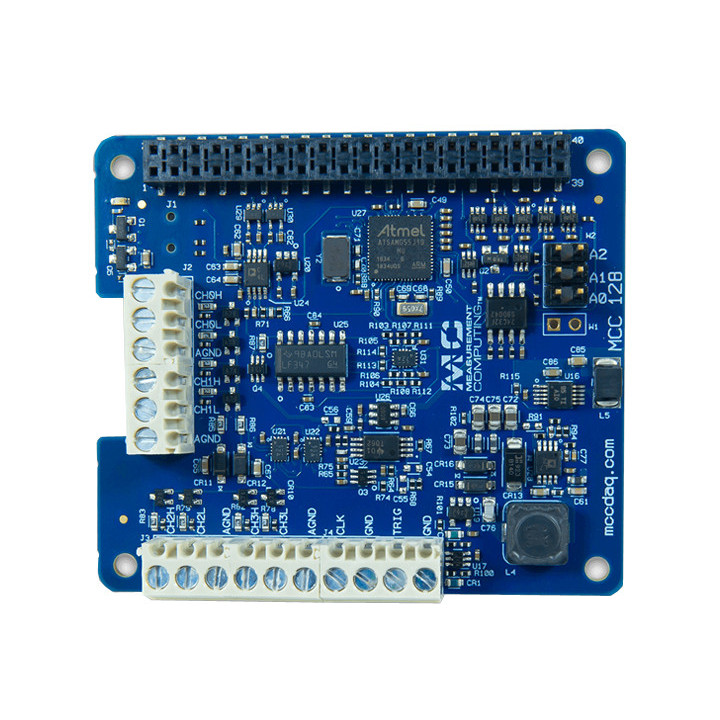 Platine DAQ HAT MCC 128 - Mesure de tension