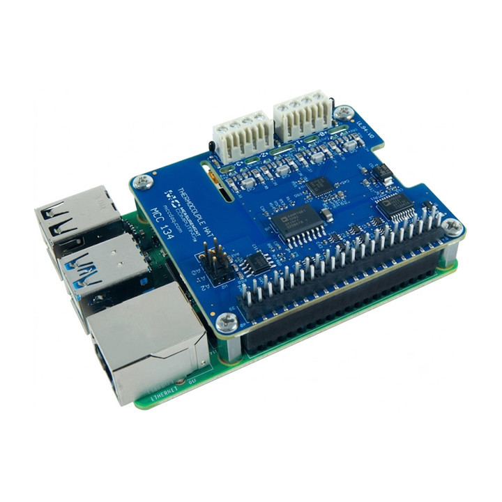 Utilisation d'une Raspberry Pi avec une platine DAQ HAT MCC 134 - Thermocouple