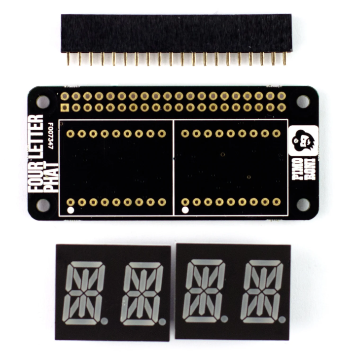 Détail du module Pimoroni Four Letter pHAT pour Raspberry