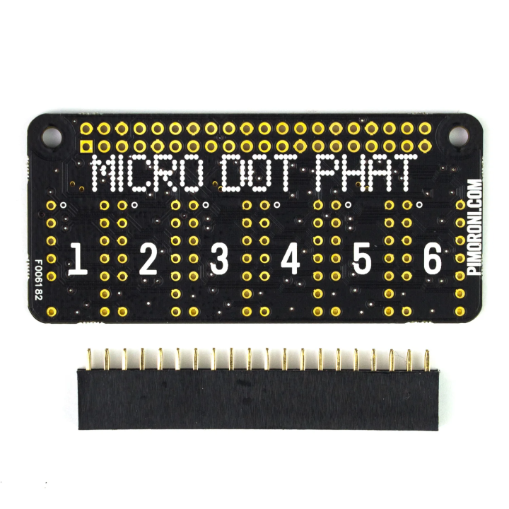 Vue arrière du Kit Micro Dot pHAT (rouge) pour Raspberry