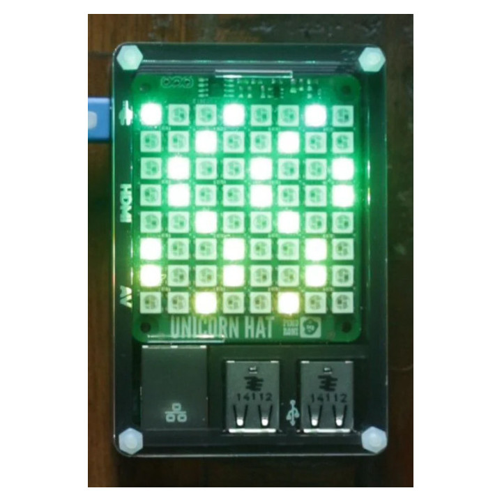Autre exemple d'utilisation du module Pimoroni Unicorn HAT avec une carte Raspberry