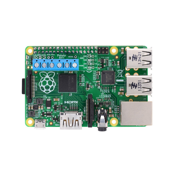 Exemple d'utilisation du module Dual Motor Driver sur une carte Raspberry Pi