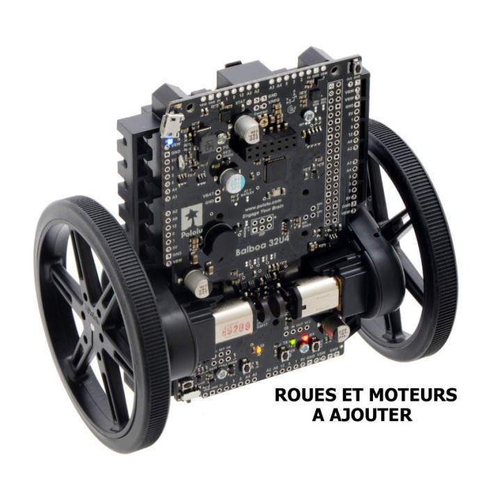 La platine avec les roues et les moteurs à ajouter