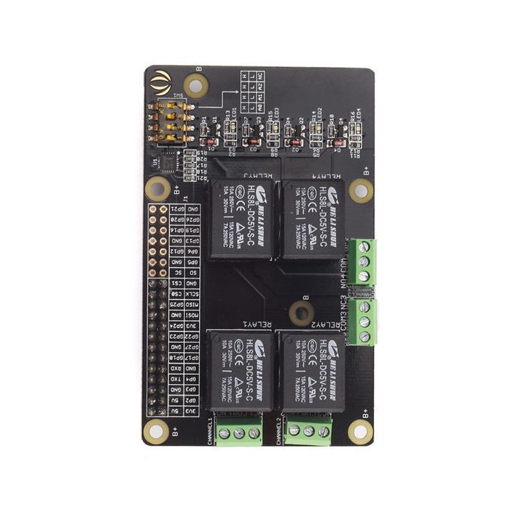Platine interface 4 relais pour Raspberry Pi
