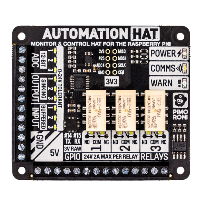 Platine Automation HAT Pimoroni PIM213 pour Raspberry