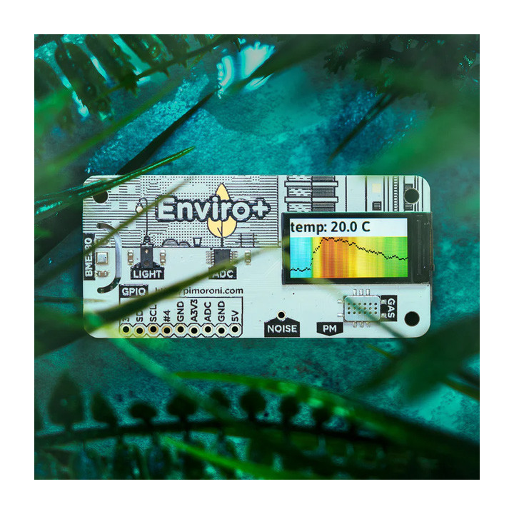 La platine Shield environnemental Enviro+ PIM458