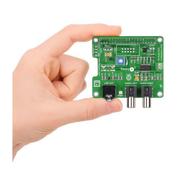 La platine Shield Audio RaspyPlay4 pour Raspberry