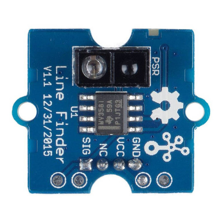 Vue de dessous du module Grove Capteur suiveur de ligne 101020172