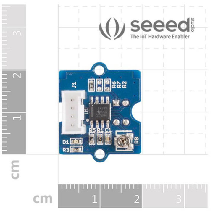 Dimensions du module Grove IR Distance Interrupter 101020040