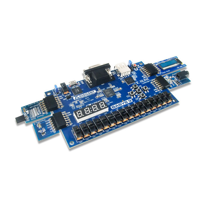 Carte de développement FPGA Digilent Basys 3 Artix-7 équipée de modules Pmod